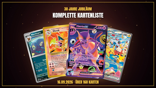 Pokémon 30 Jahre komplette Kartenliste mit Mewtu-ex Futuristic Rare und weiteren Chase-Karten