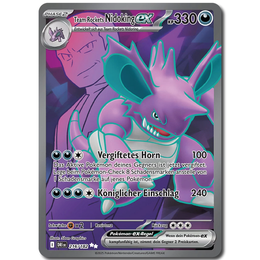 Team Rockets Nidoking ex (DRI 216, Deutsch) Pokémon Einzelkarte