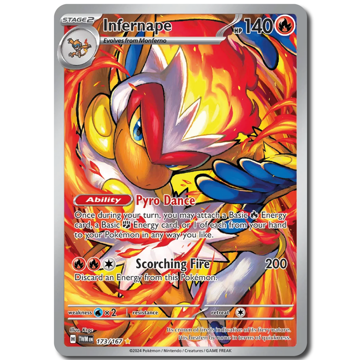 Panferno (TWM 173, Englisch) Pokémon Einzelkarte