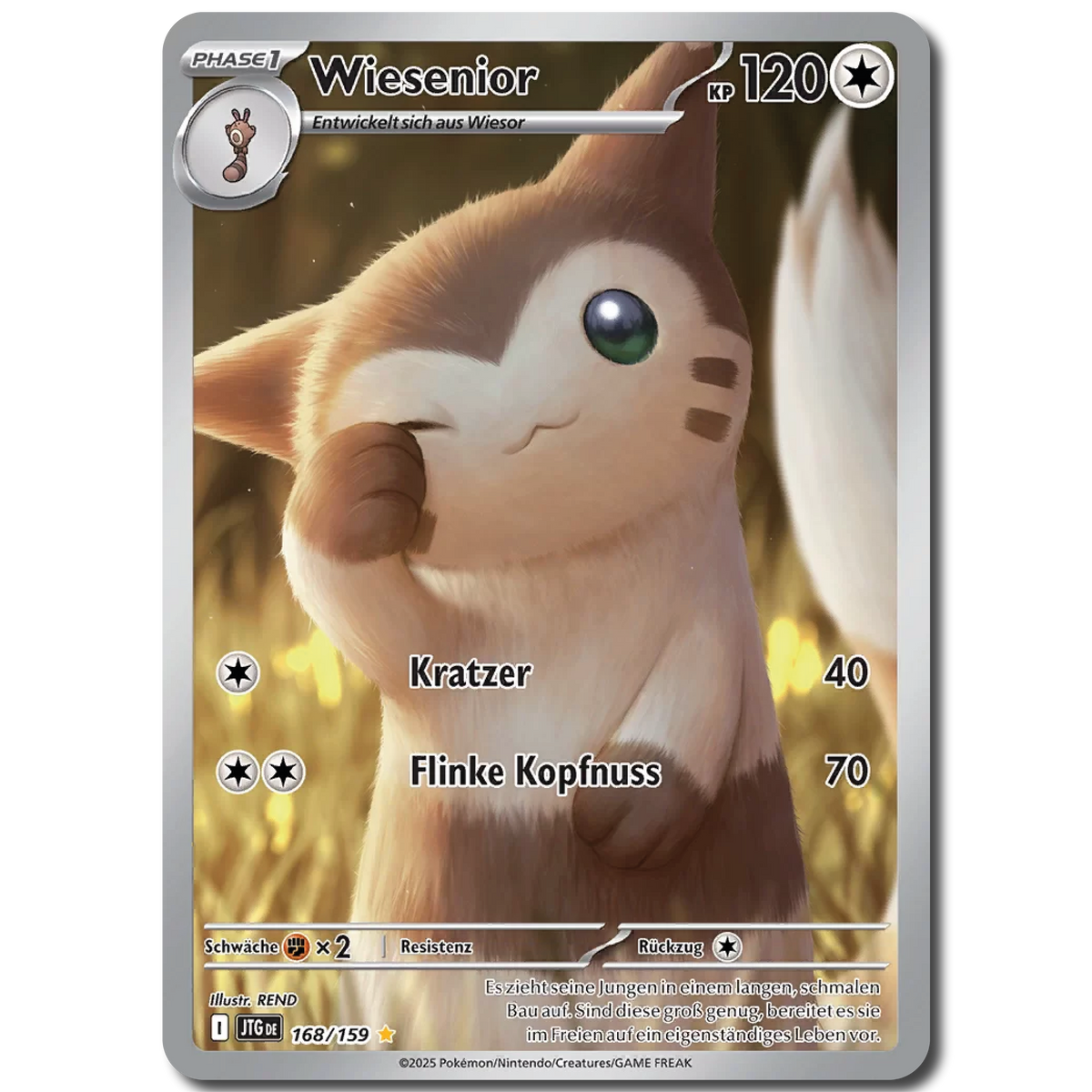 Wiesenior (JTG 168, Deutsch) Pokémon Einzelkarte