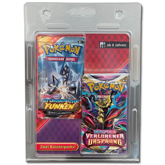 2-Pack-Blister: Stürmische Funken & Verlorener Ursprung (Deutsch)